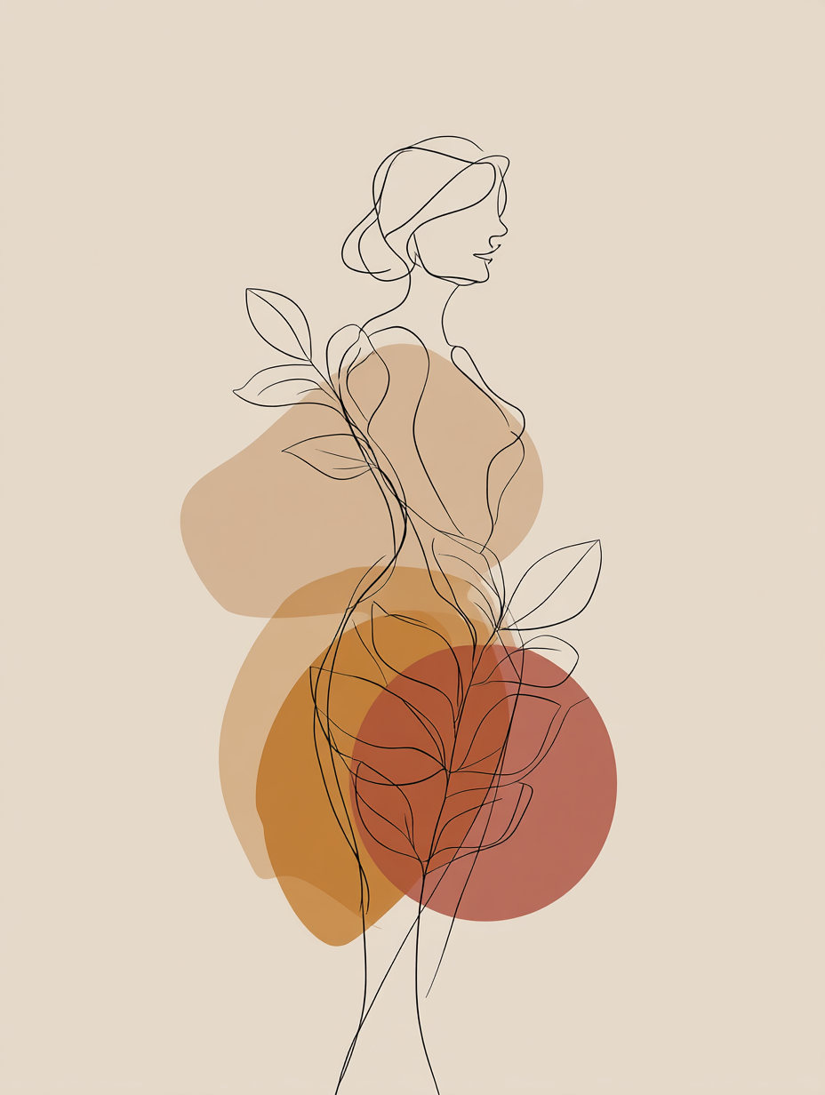 Abstract woman with earthy tones