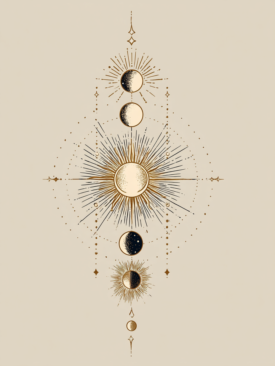 Celestial moon phase alignment