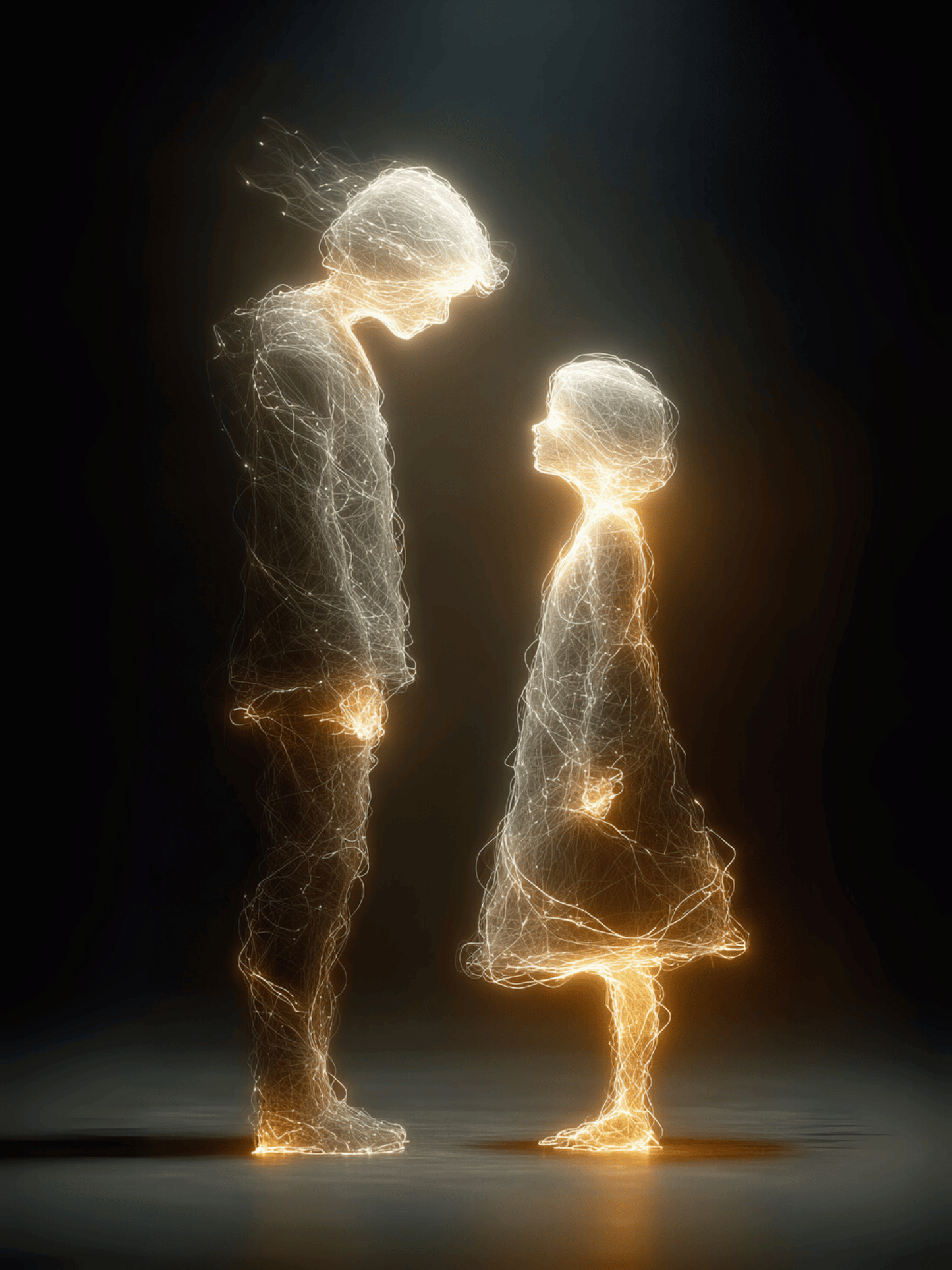 Glowing connection between souls