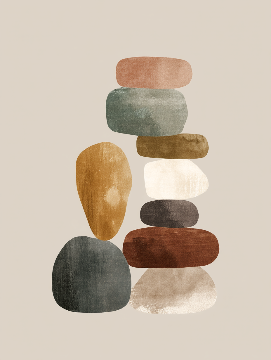 Modern stacked stone abstract