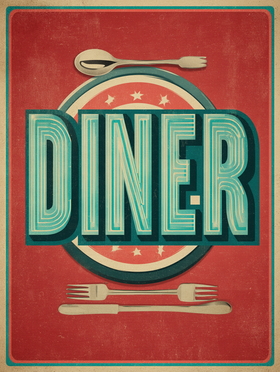 Retro diner wall art