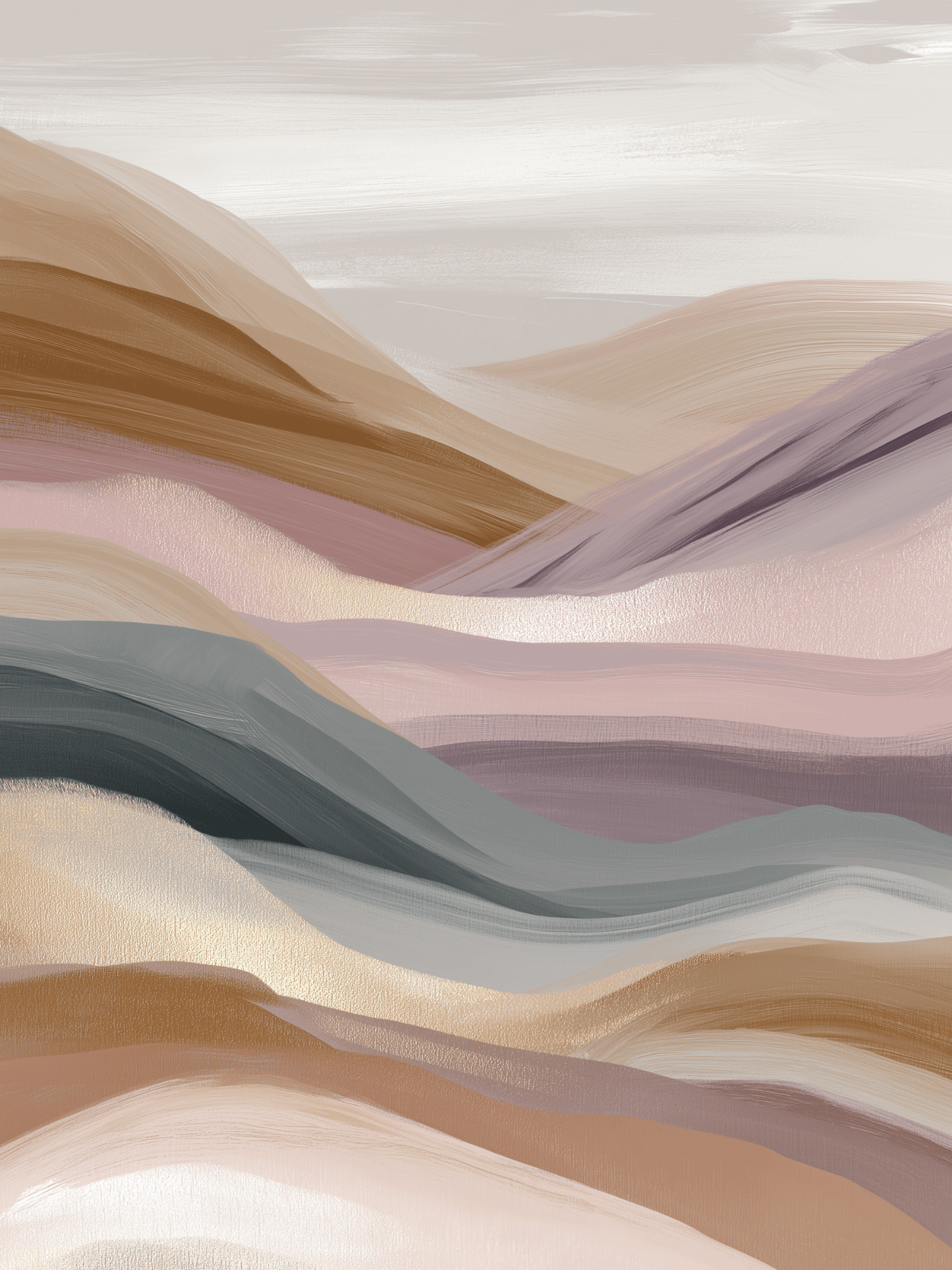 Soft abstract landscape in neutral earth tones