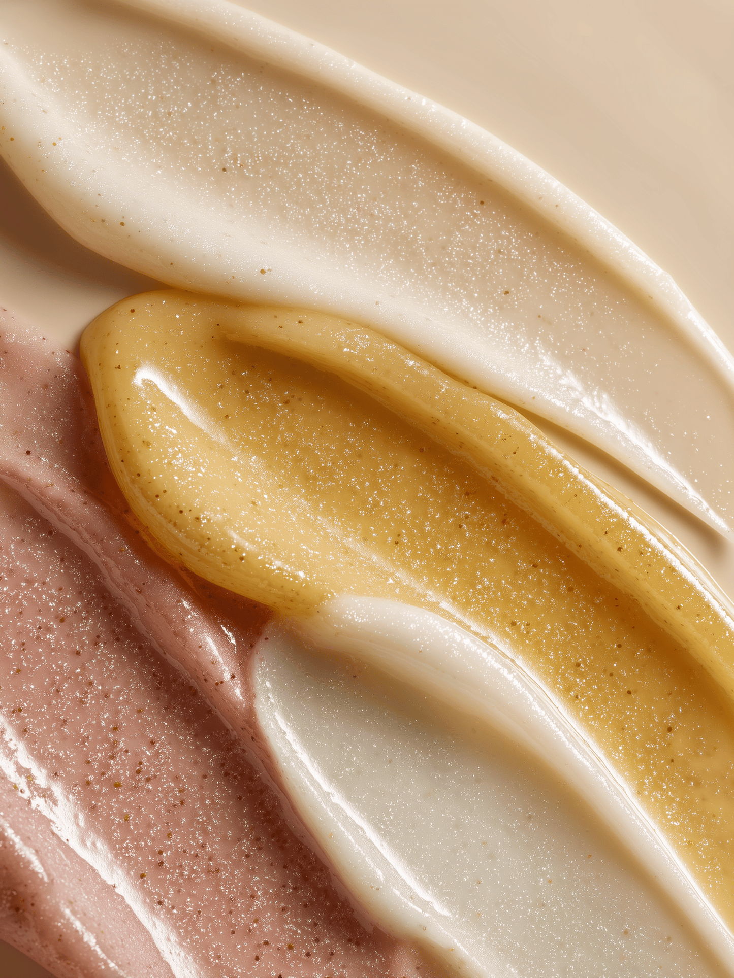 Soothing cream textures in soft neutral tones