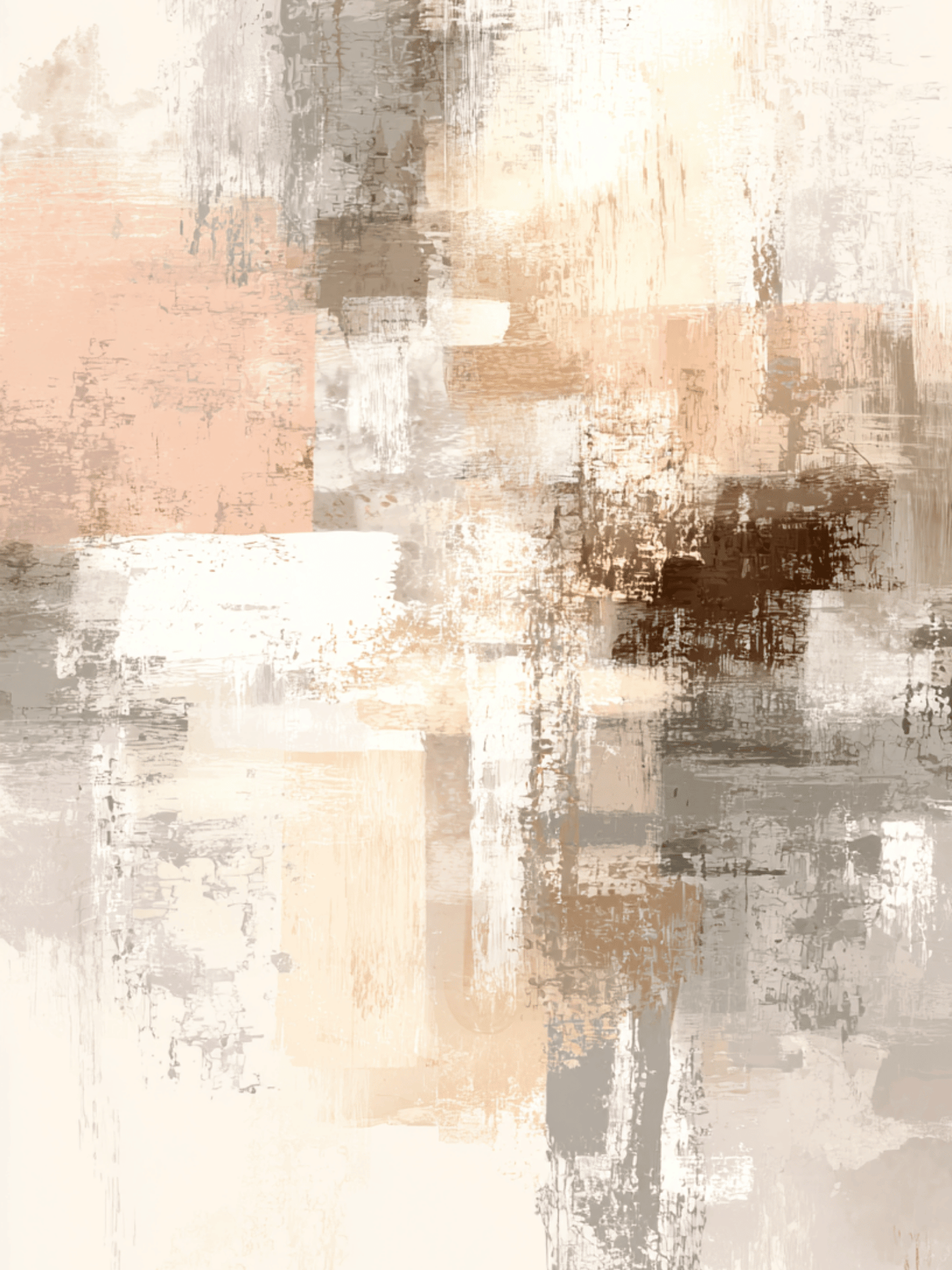 Textured abstract composition in warm neutrals