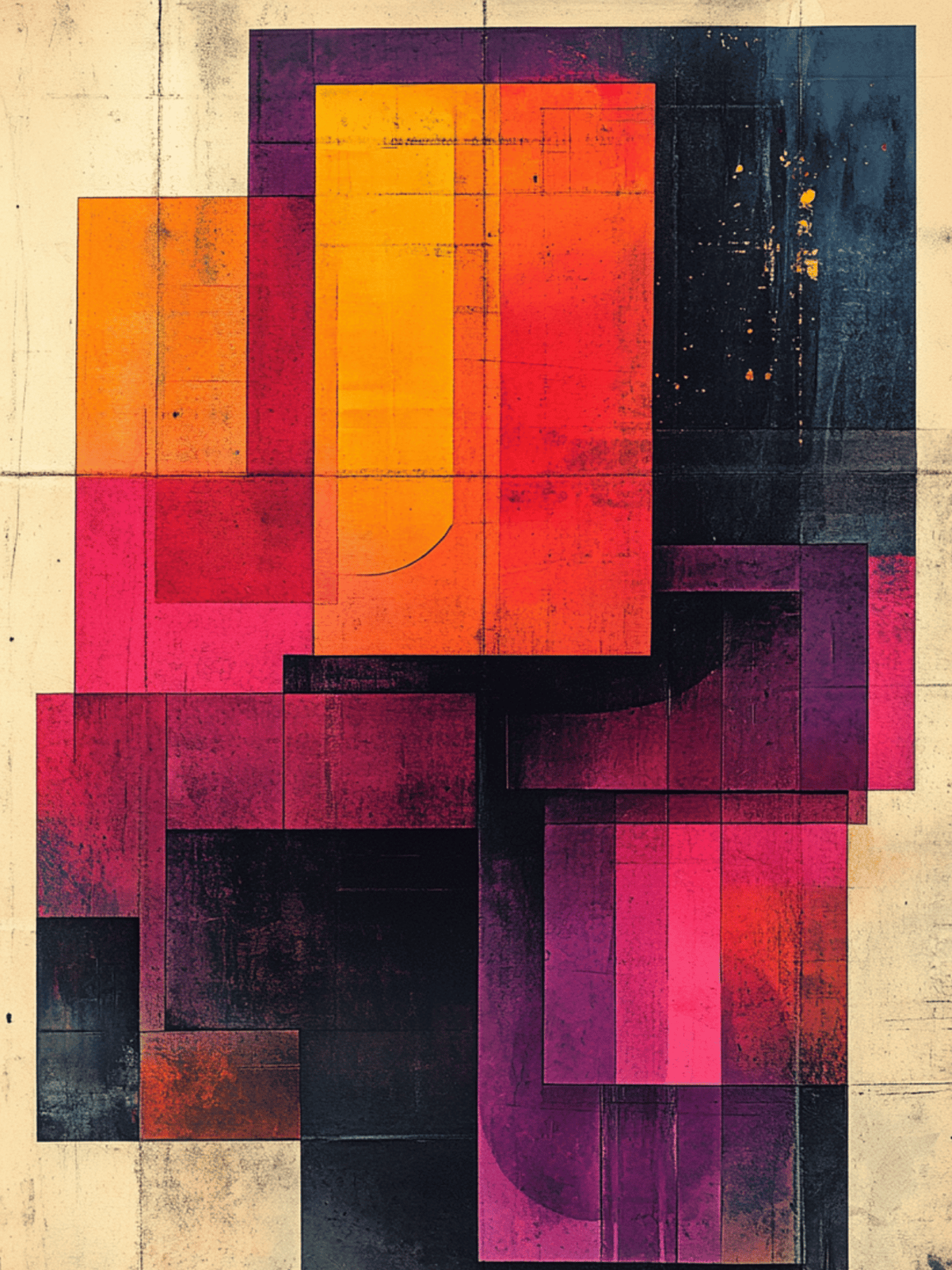 Vibrant abstract grid