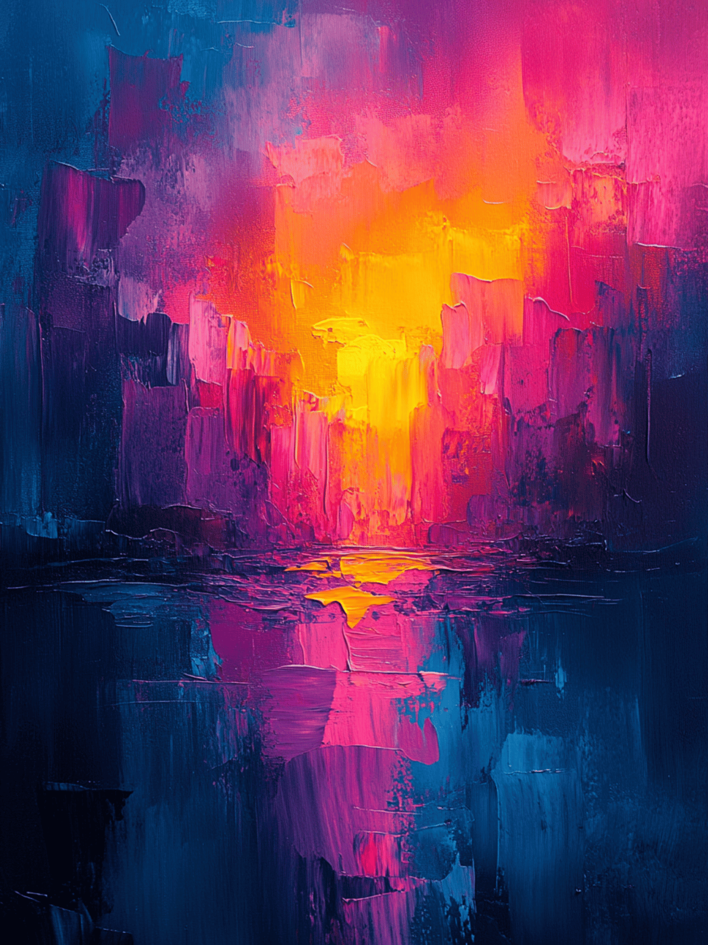 Vibrant abstract sunset