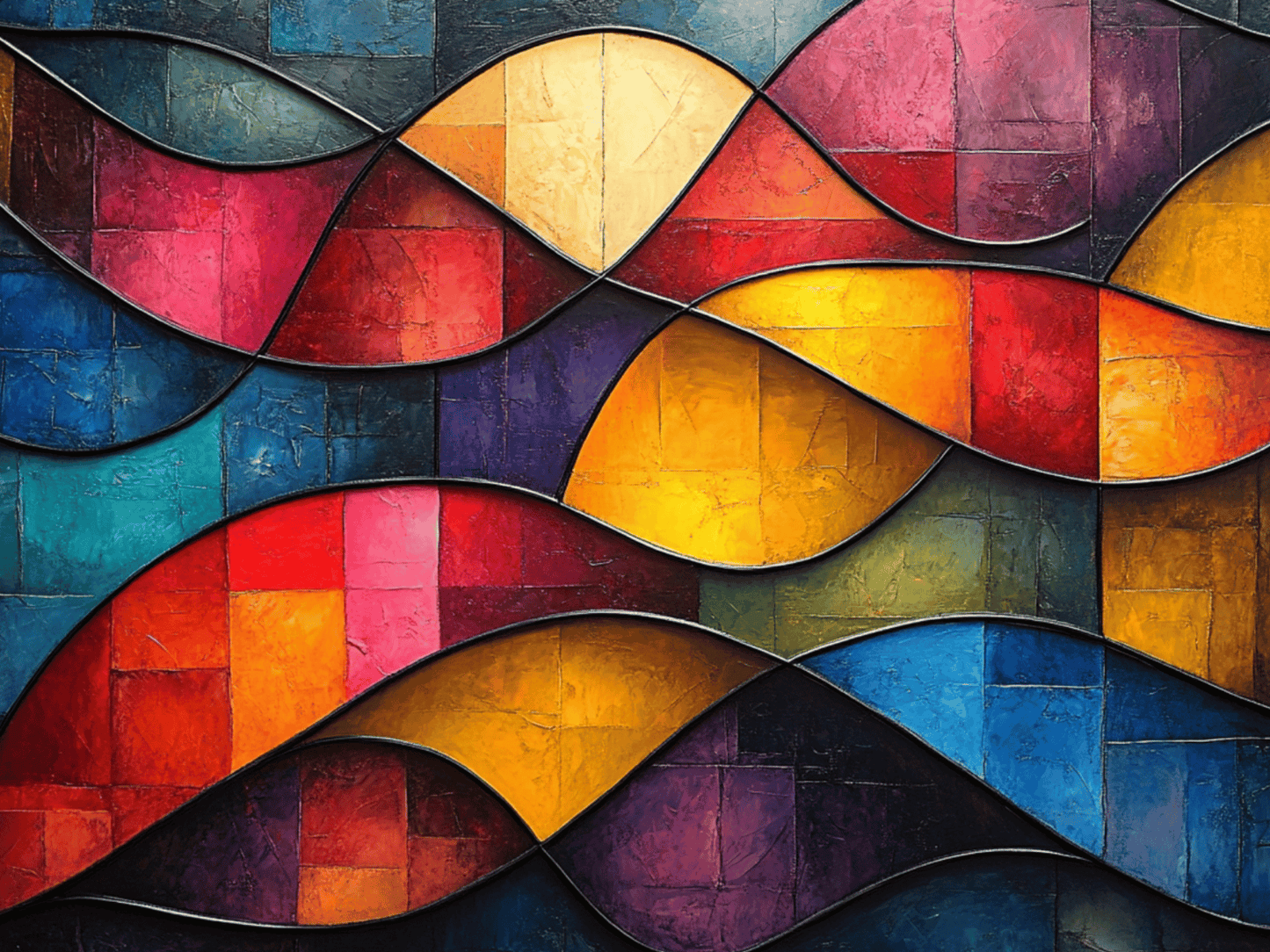 Vibrant geometric abstract