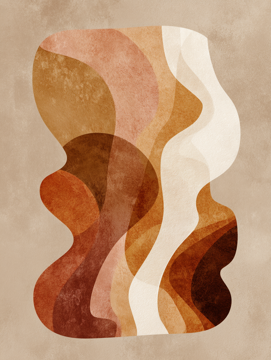 Warm layered boho shapes