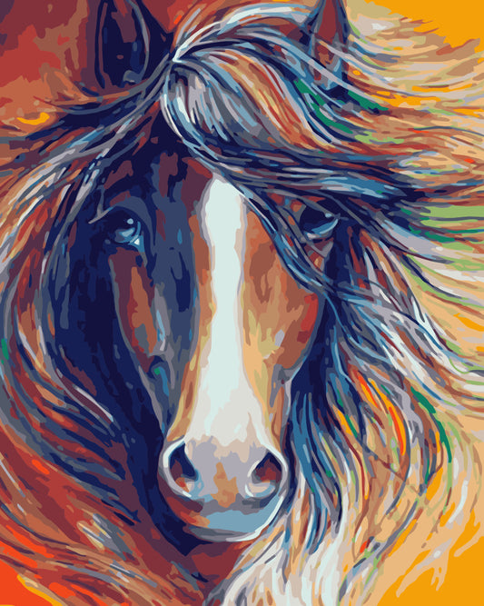 Digital hand-painted horse oil painting kit