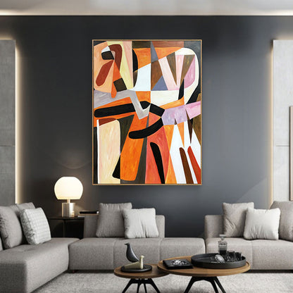 Hand-painted abstract oil painting for hallways