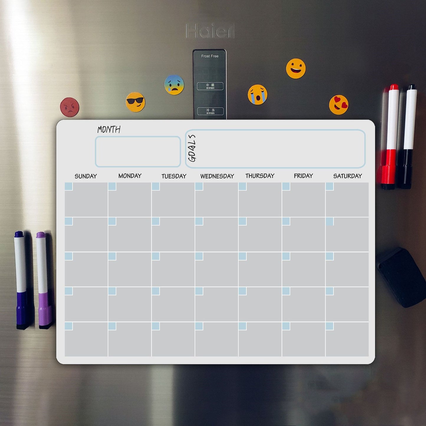 A3 magnetic monthly & weekly planner for fridge