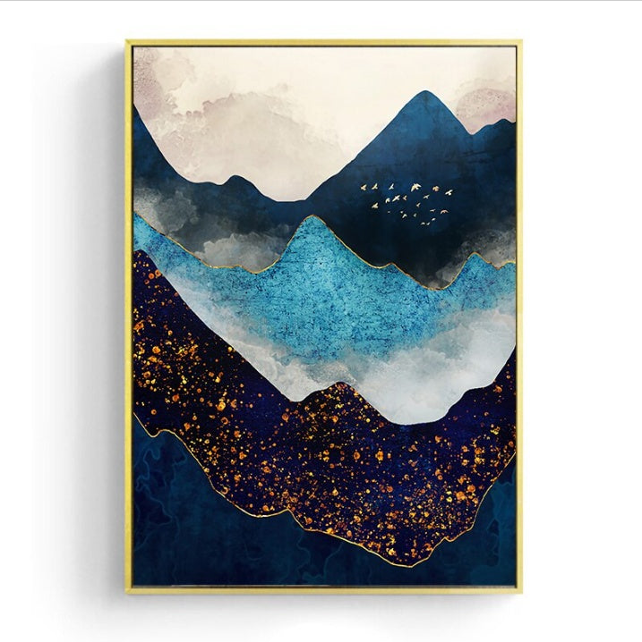 Japanese moonlight sea canvas wall poster