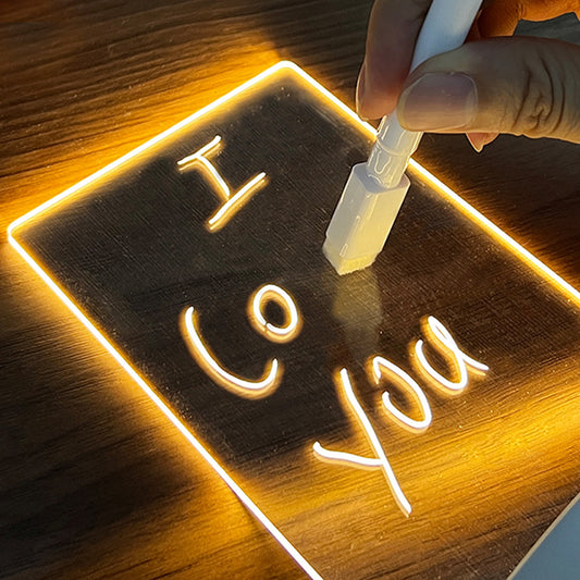 LED message board night lamp with USB & pen