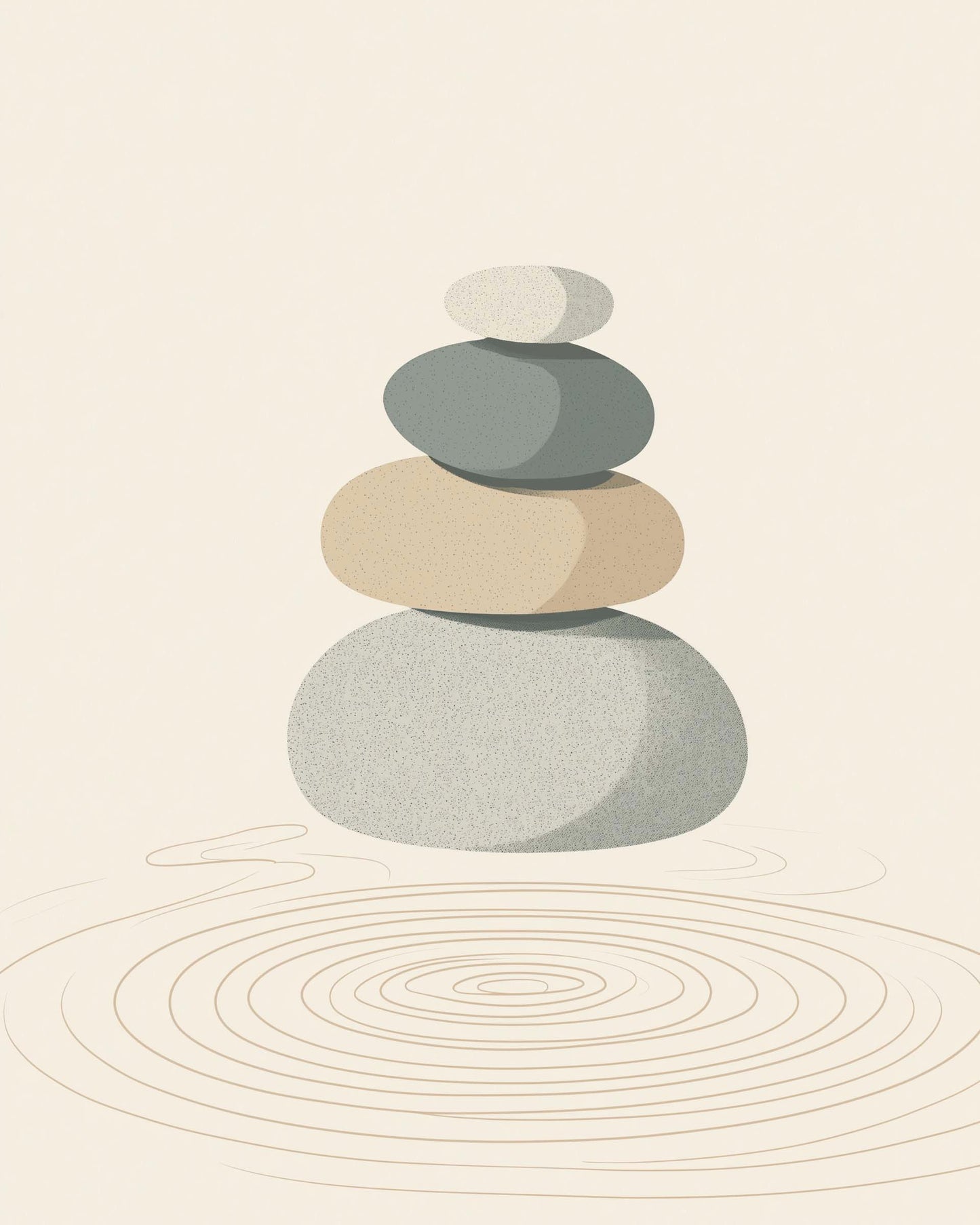 Geometric abstract minimalist art in soft hues