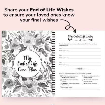 End-of-life emergency planner loose-leaf binder