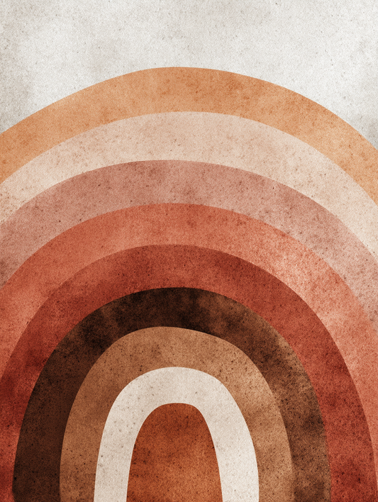 Boho rainbow in earth tones