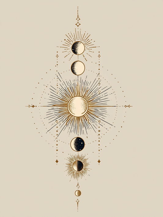 Celestial moon phase alignment