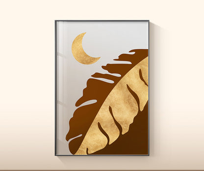 Plant leaf canvas wall art - modern decor