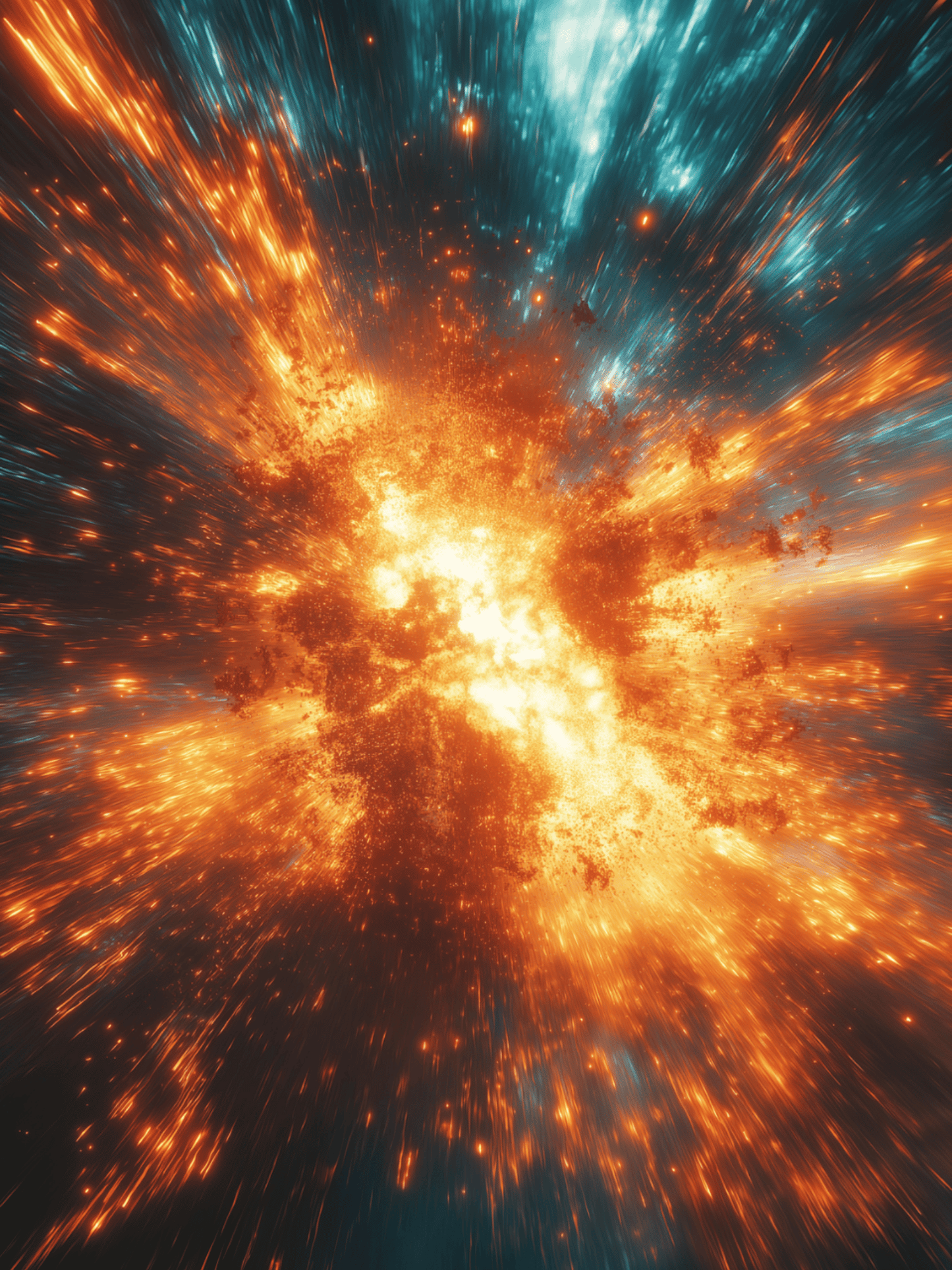Explosion of light and energy