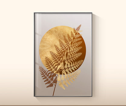 Plant leaf canvas wall art - modern decor