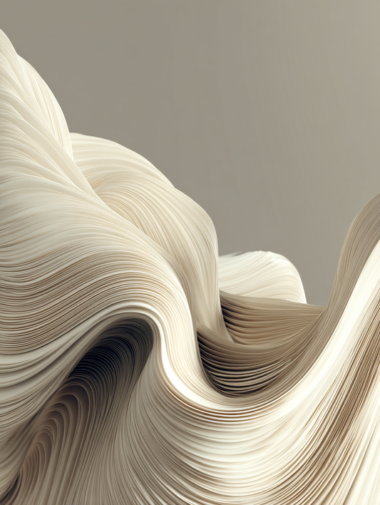 Flowing abstract curves in beige