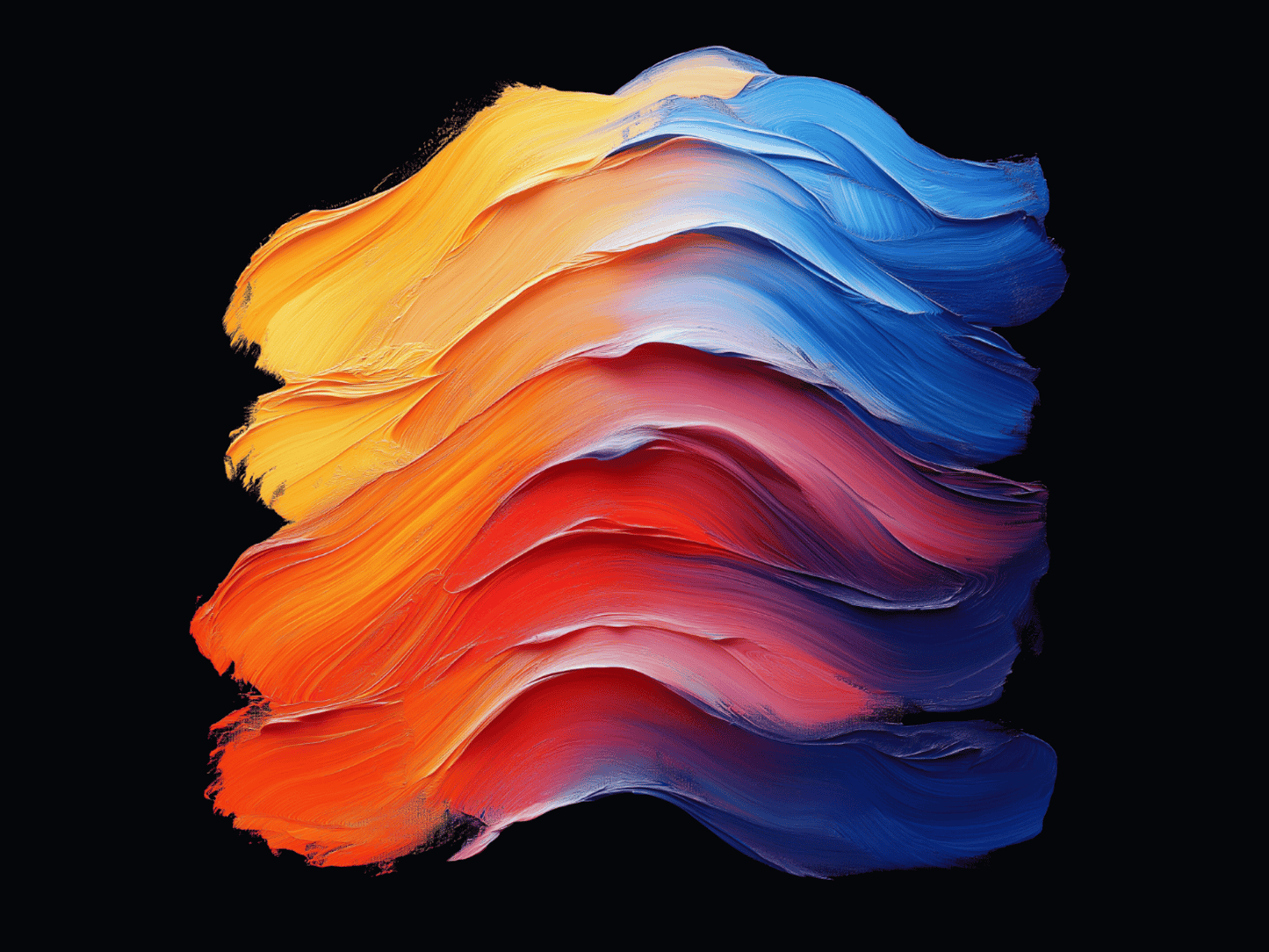 Layered abstract color waves