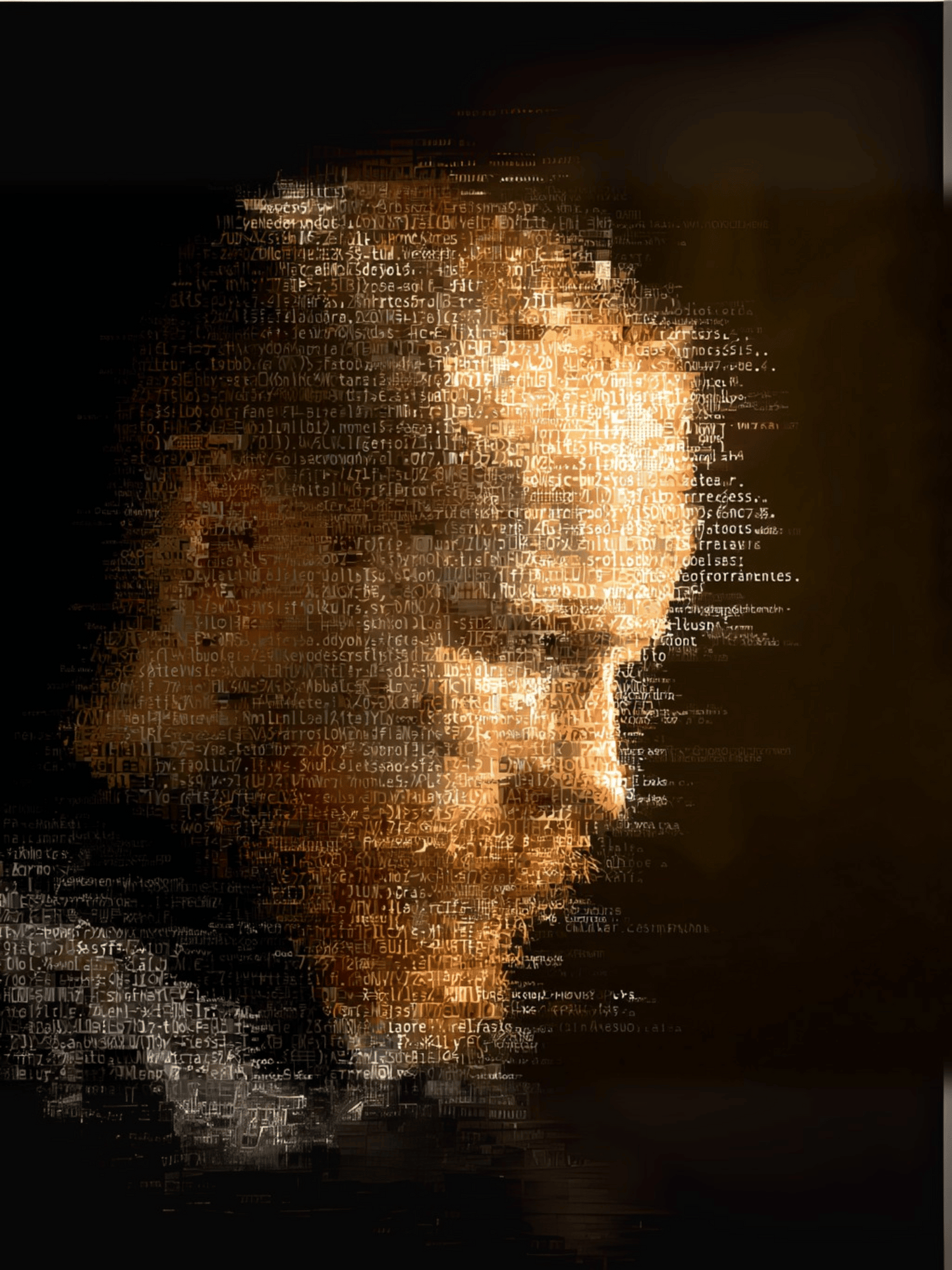 Man of code in digital light