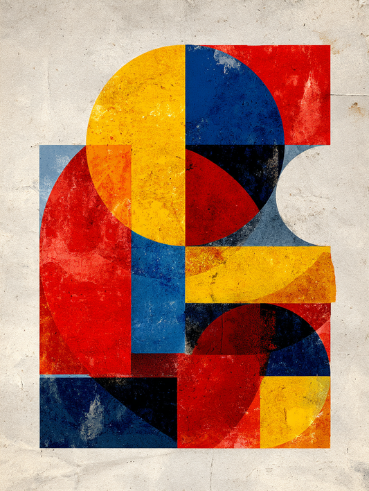 Mid-century geometric abstract art