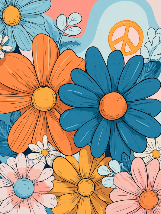 Peaceful retro daisy bloom