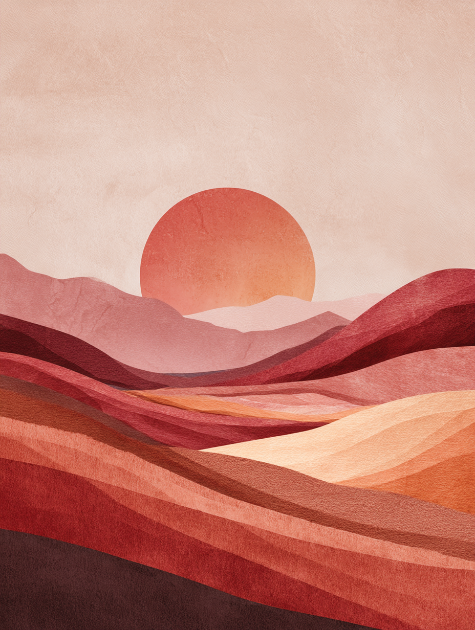 Terracotta desert sunscape