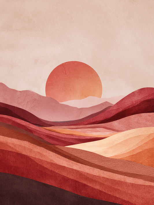 Terracotta desert sunscape
