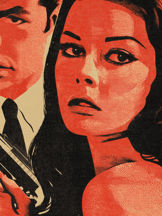 Vintage spy thriller poster