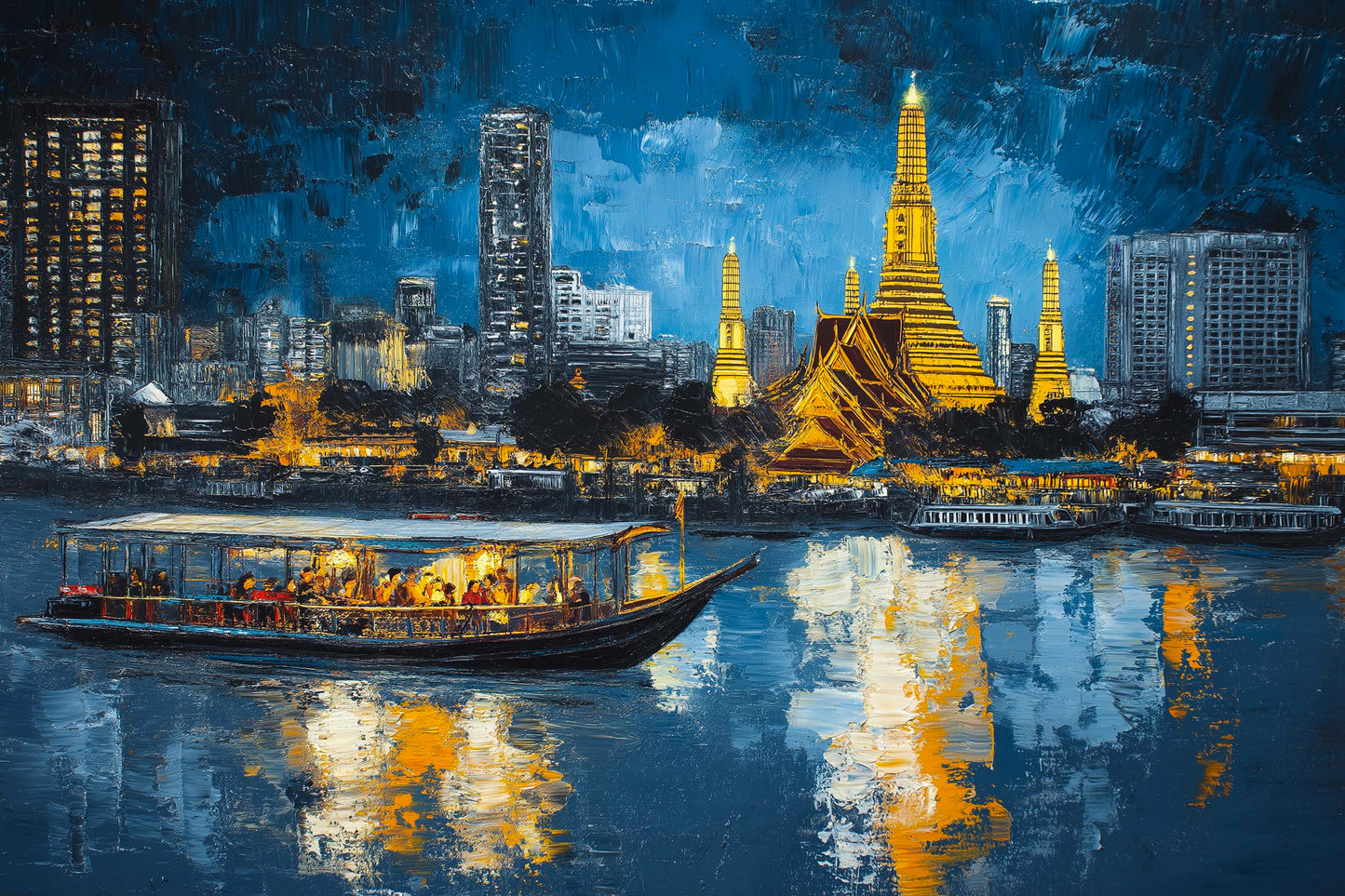 Bangkok temple lights